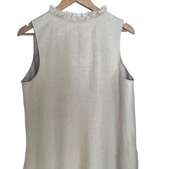 Tommy Bahama Dress Size L Linen Two Palms Double Ruffle Shift Resortwear - Picture 7 of 10